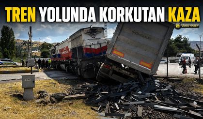 TREN YOLUNDA KORKUTAN KAZA