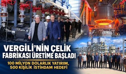 VERGİLİ'NİN ÇELİK KÜTÜK DÖKÜM FABRİKASI ÜRETİME BAŞLADI
