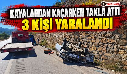 KAYALARDAN KAÇARKEN TAKLA ATTI 3 KİŞİ YARALANDI