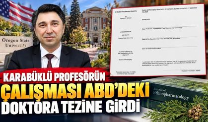 KARABÜKLÜ PROFESÖRÜN ÇALIŞMASI ABD’DEKİ DOKTORA TEZİNE GİRDİ