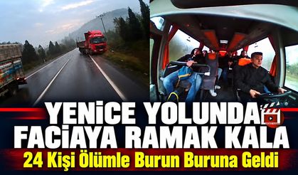 YENİCE YOLUNDA FACİAYA RAMAK KALA