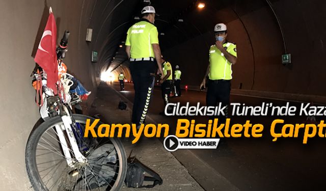 KAMYON BİSİKLETE ÇARPTI: 1 AĞIR YARALI