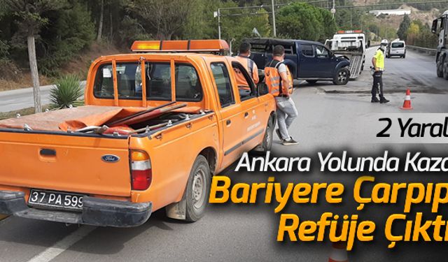 ANKARA YOLUNDA KAZA: 2 YARALI