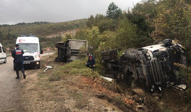 YOLDAN ÇIKAN TR DEVRİLDİ: 1 YARALI