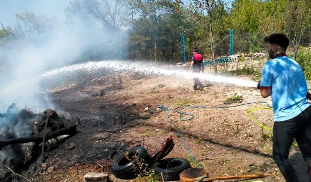 SAFRANBOLU'DAKİ YANGIN BÜYÜMEDEN SÖNDÜRDÜ