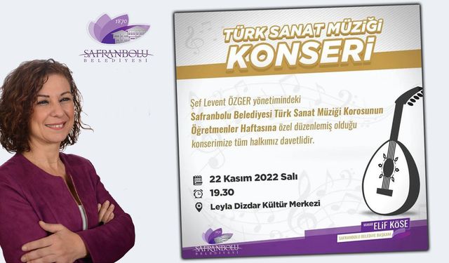 SAFRANBOLU BELEDİYESİNDEN ÖĞRETMENLER HAFTASI KONSERİ