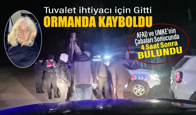 TUVALET İHTİYACI İÇİN GİTTİĞİ ORMANDA KAYBOLDU