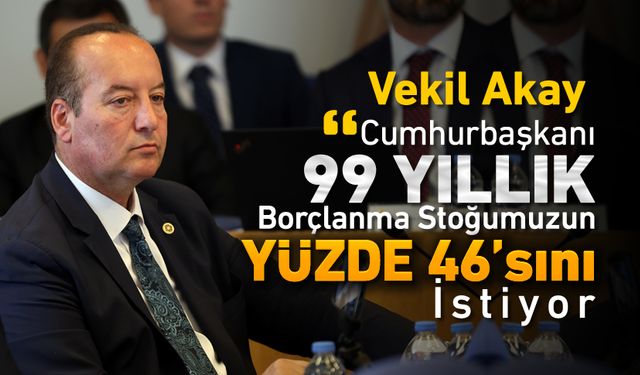 VEKİL AKAY, "CUMHURBAŞKANI 99 YILLIK BORÇLANMA STOĞUMUZUN YÜZDE 46'SINI İSTİYOR"