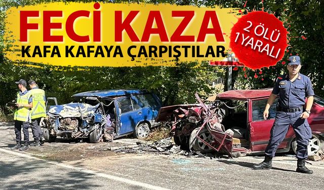 FECİ KAZA KAFA KAFAYA ÇARPIŞTILAR