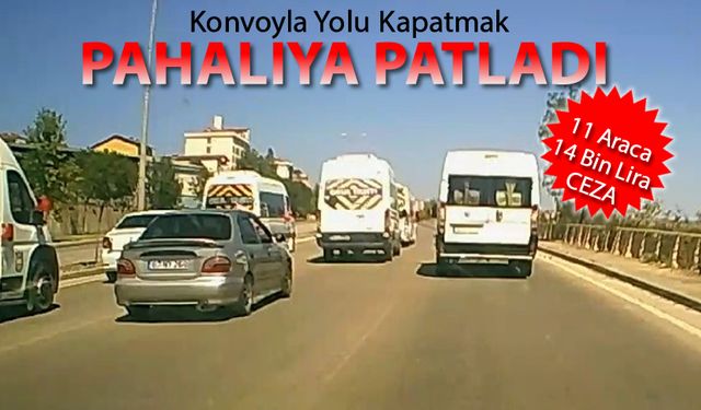 KONVOYLA YOLU KAPATMAK PAHALIYA PATLADI