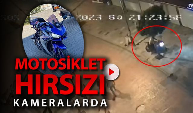 MOTOSİKLET HIRSIZI KAMERALARDA