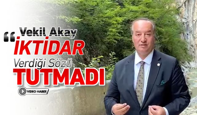 MİLLETVEKİLİ AKAY: İKTİDAR SELDE ÇÖKEN ŞEKER KANYONU YOLU İÇİN VERDİĞİ SÖZÜ TUTMADI