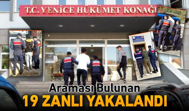 ARAMASI BULUNAN 19 ZANLI KARABÜK'TE YAKALANDI