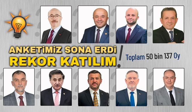 AK PARTİ KARABÜK ADAY ADAYLARI ARASINDA DÜZENLENEN ANKETİMİZ SONA ERDİ