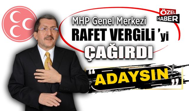 MHP GENEL MERKEZİ'NDEN BAŞKAN VERGİLİ'YE ADAYSIN TALİMATI