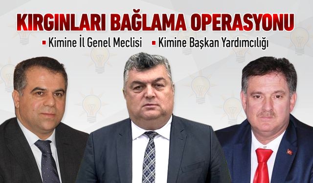 AK PARTİ'DE KIRGINLARI BAĞLAMA OPERASYONU