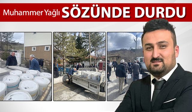 MUHAMMER YAĞLI'DAN OVACIK KÖYLERİNE YÜZLERCE BOYA YARDIMI