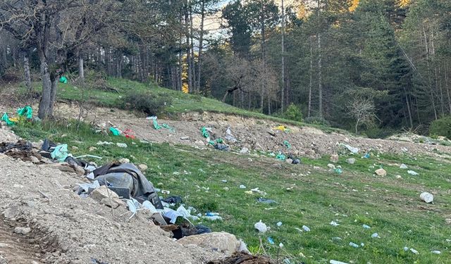 BOLU'NUN AT YAYLASI ÇÖP YIĞINLARIYLA DOLDU