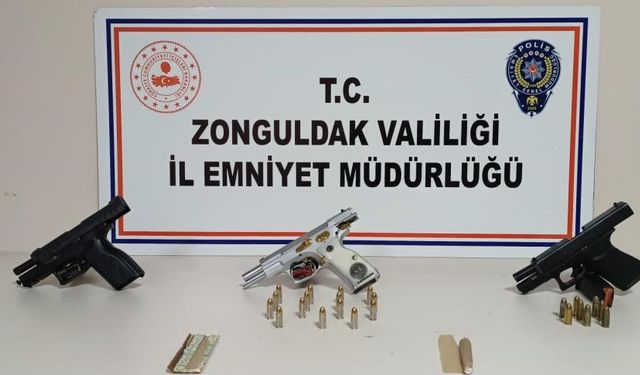 ZONGULDAK'TA YASA DIŞI SİLAH VE MÜHİMMAT OPERASYONU