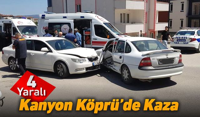 KANYON KÖPRÜ'DE KAZA: 4 YARALI