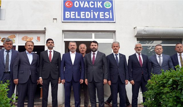 REKTÖR KIRIŞIK VE VEKİL ŞAHİN OVACIK'TA İNCELEMELERDE BULUNDU