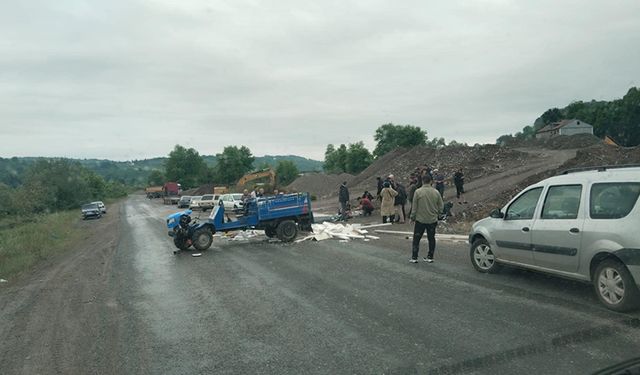 TAKLA ATAN PATPAT MOTORUNDAKİ 3 KİŞİ YARALANDI