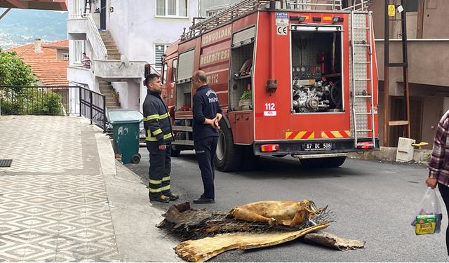 ZONGULDAK'TA APARTMAN YANGINI PANİK YARATTI