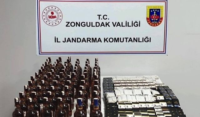 ZONGULDAK'TA JANDARMADAN SAHTE ALKOL OPERASYONU