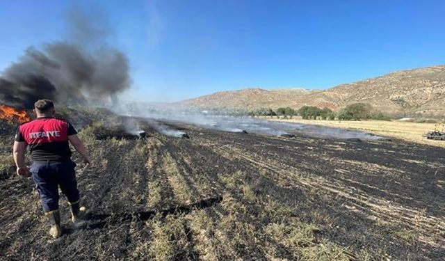 ÇANKIRI'DA ARAZİ YANGINI BÜYÜMEDEN SÖNDÜRÜLDÜ