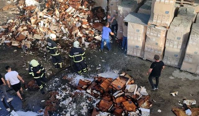 ÇAYCUMA'DA FABRİKADA ÇIKAN YANGIN SÖNDÜRÜLDÜ