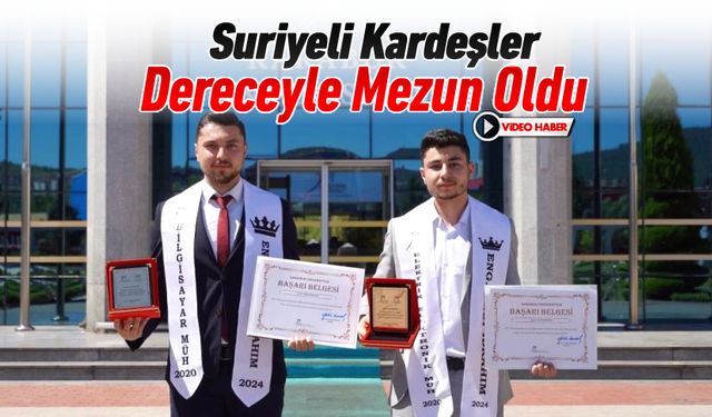 ABİ KARDEŞ FAKÜLTEDEN DERECE İLE MEZUN OLDU