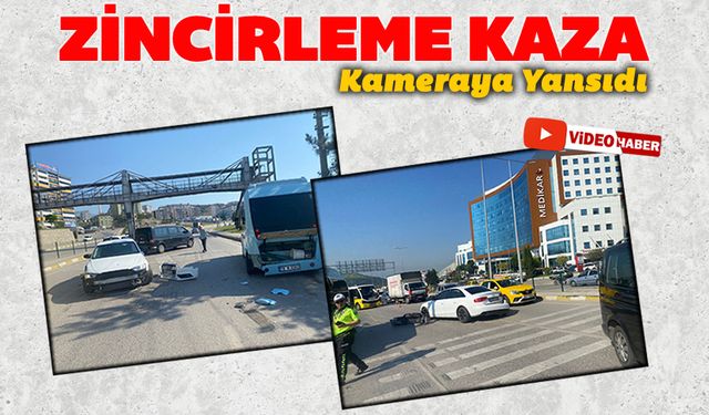 ZİNCİRLEME KAZADA BİR KİŞİ YARALANDI