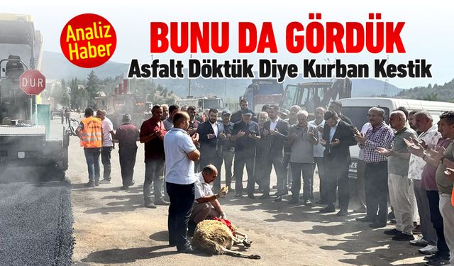 KURBAN KESİMLİ ASFALT ÇALIŞMASINI DA GÖRDÜK YA..!