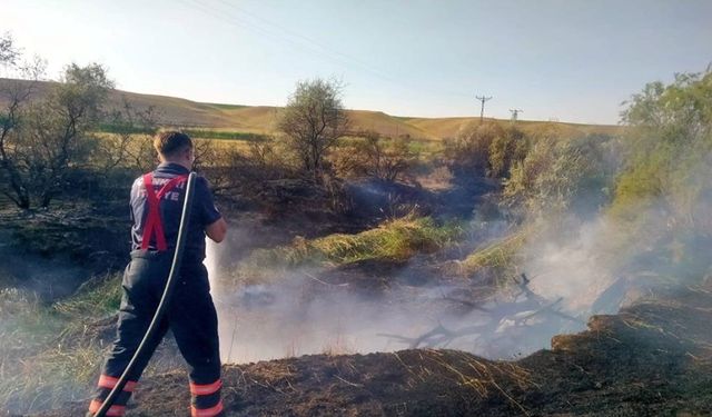 ÇANKIRI'DA ARAZİ YANGINI SÖNDÜRÜLDÜ