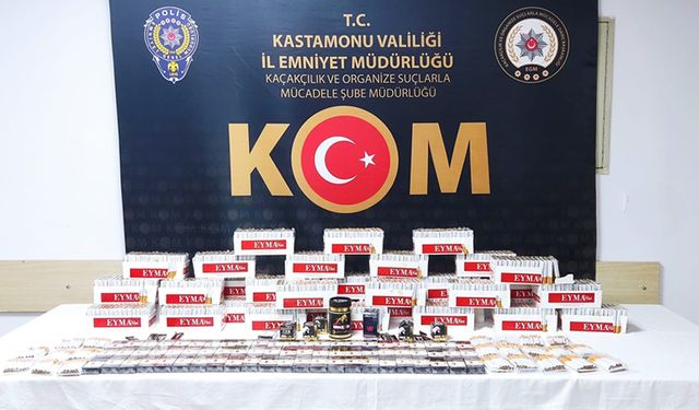 KASTAMONU'DA 11 BİN ADET DOLDURULMUŞ MAKARON YAKALANDI