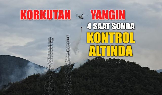 KARABÜK’TE YILDIRIM YANGINI 4 SAATTE KONTROL ALTINDA