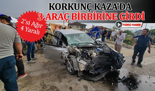 3 ARACIN KARIŞTIĞI ZİNCİLEME KAZA'DA 2 Sİ AĞIR 4 YARALI