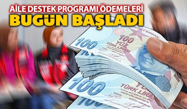 AİLE DESTEK PROGRAMI ÖDEMELERİ BAŞLADI