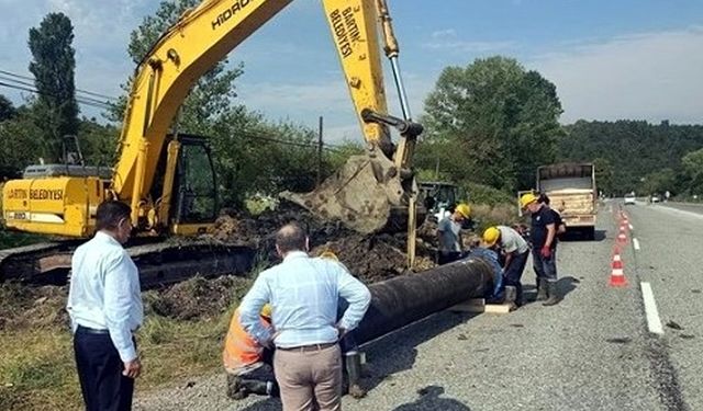 BARTIN'DA SU İSHALE HATTINDA BAKIM ÇALIŞMASI YAPILDI