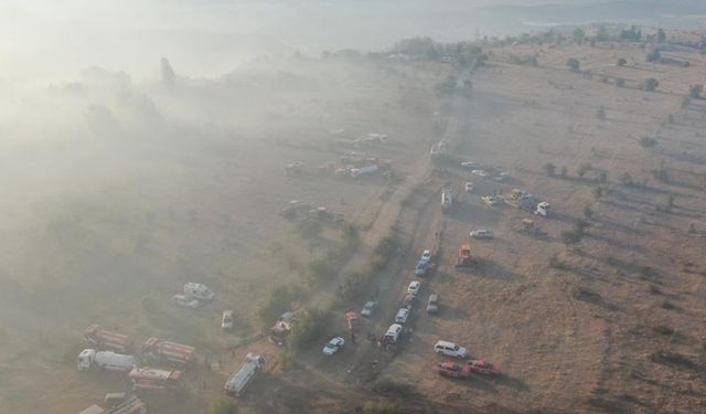 ÇANKIRI'DAKİ YANGININ SOĞUTMA ÇALIŞMALARI DEVAM EDİYOR