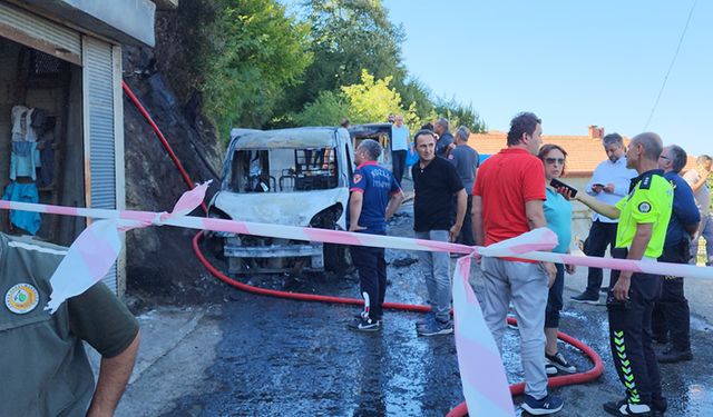 HAYVAN TOPLAMA ARACINDA YANGIN ÇIKTI