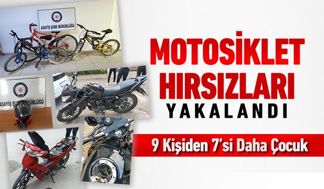 MOTOSİKLET HIRSIZLARI YAKALANDI