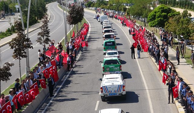 ŞEHİT AHMET ŞAHAN ÇANKIRI'DA YÜZLERCE KİŞİ TARAFINDAN UĞURLANDI