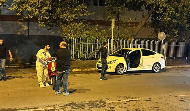 AÇILAN KAPIYA ÇARPAN MOTORCU YARALANDI