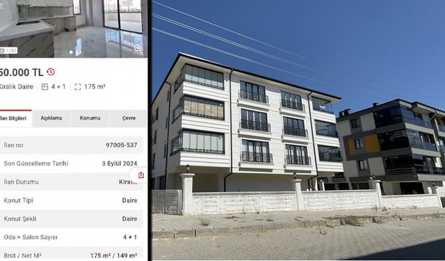 BOLU'DA BU EVİN KİRASI 50 BİN LİRA