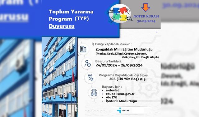 MEB TARAFINDA 205 KİŞİLİK İSTİHDAM EDİLECEK