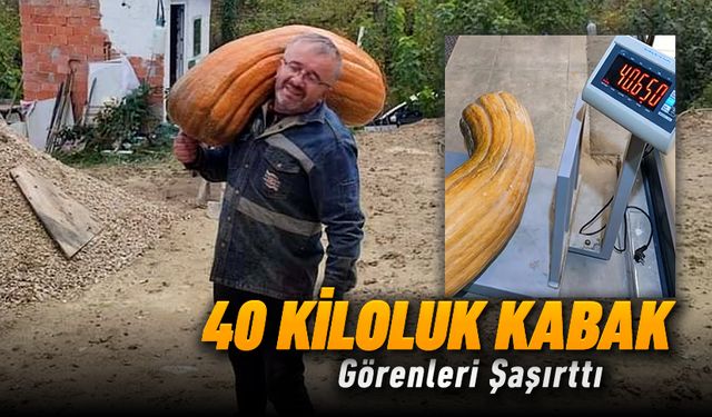 40 KİLOLUK KABAK GÖRENLERİ ŞAŞIRTTI