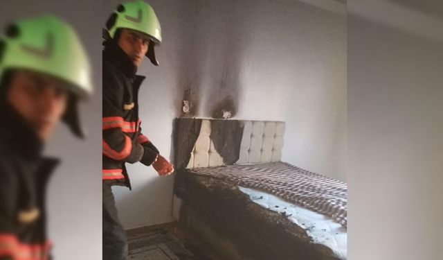 ÇANKIRI'DA APARTMAN DAİRESİNDE YANGIN ÇIKTI