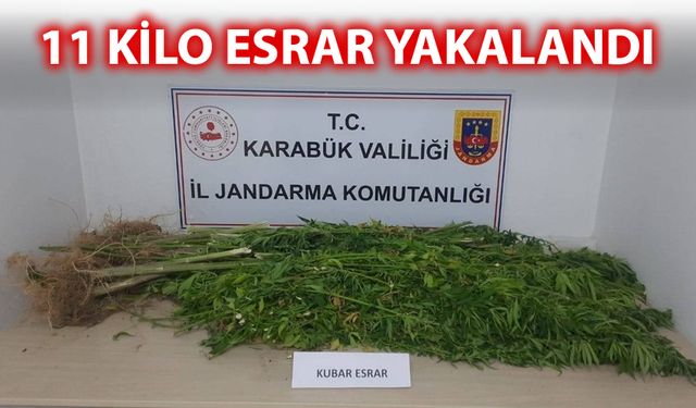 11 KİLO ESRAR YAKALANDI