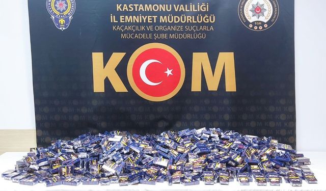 KASTAMONU'DA 19 BİN ADET DOLDURULMUŞ MAKARON YAKALANDI